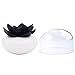 MelonBoat Lotus Cotton Swab Dispenser, Qtip Holder, Small Q-Tips Toothpicks Storage Organizer, Black