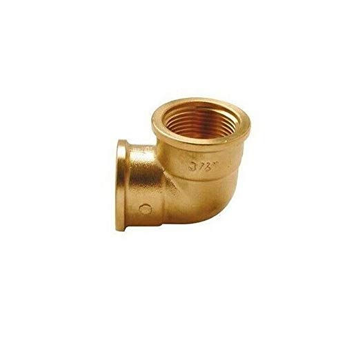 ANGOLO CURVA GOMITO 90° OTTONE GIALLO F.F. FEMMINA 1 RACCORDO TUBO ACQUA