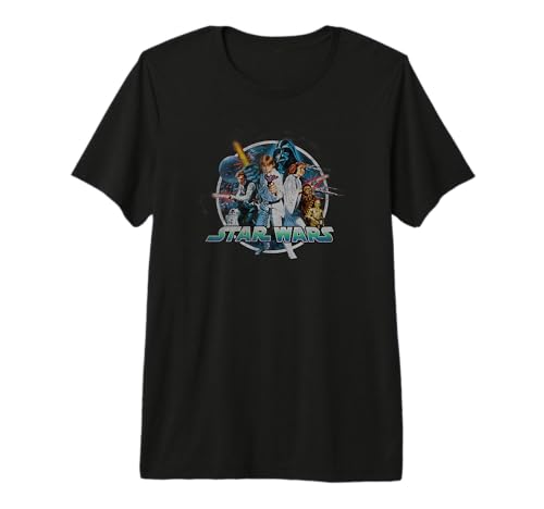 T-shirt Star Wars Group Shot Blaster vêtement imprimé science-fiction haut de gamme