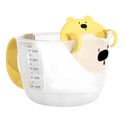 Tazas De Medición Para Hornear - Jarras De Vidrio Con Filtro, Marcas A Escala | Tazón De Filtro Líquido Seguro Para El Horno, Juego De Anidación Compacta Ideal Para Cocción Doméstica, Cocinas Comercia
