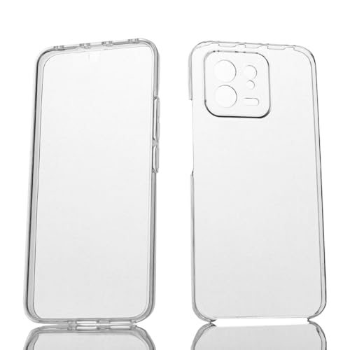 Max Power Digital Hülle für Xiaomi Mi 13 5G 360 Grad Transparent Silikon Schutzhülle Durchsichtig Beide Seiten Doppelseitig Full Body Vorne & Hinten Stoßfest Hülle (Xiaomi Mi 13 5G)