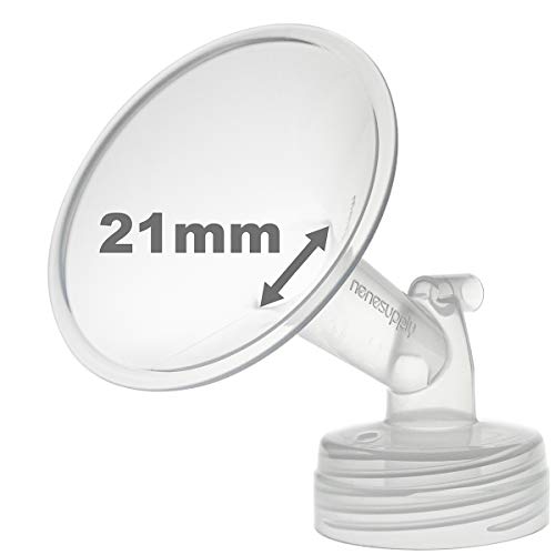 Image of Nenesupply 21mm 1 pc Flange Compatible with Spectra S2 S1 9 Plus Synergy Gold Breastpump Replacement to Spectra Pump Parts Flange Accessories Wide Mouth Work with Valve Backflow Protector Bottle