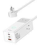 Baseus Power Strip Surge Protector 1200J - PD40W USB C Charger Extension Cord with 3 AC Outlets & 3 USB Port Fast Charging Charging Station for Office Dorm Room Home