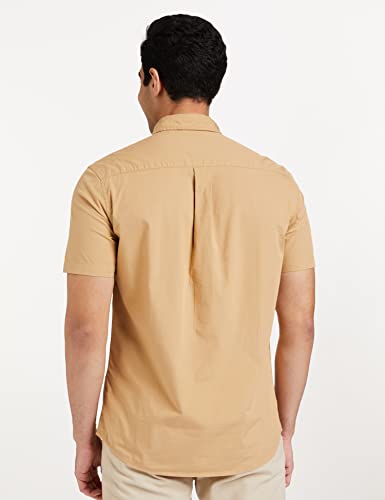 Image of Amazon Brand - Symbol Men's Cotton Shirt | Casual | Plain | Half Sleeve | Summer - Regular Fit (Available in Plus Sizes)
