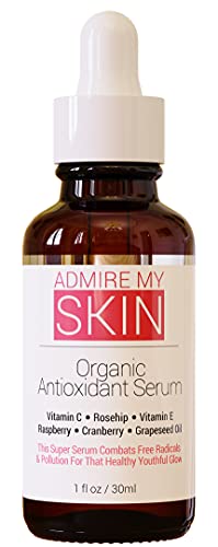 Antioxidant Serum â€“ Anti Aging Brightening Serum for Face Contains Vitamin C Serum + Vitamin E Facial Serum + Rosehip Combats Free Radicals for Youthful Glowing Skin And Clear Even Skin Tone 1oz