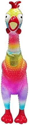 Animolds Tie-Dye Squeeze Me Rubber Chicken Toy | Screaming Rubber Chickens for Kids | Novelty Squeaky Toy Chicken (Single)