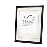 vhVHJry Marco De Fotos Marco de fotos madera for pared cuadros que se adapta a cualquier decoración, escritorio o colgante, regalo conmemorativo, del hogar Marcos Para Cuadros(Black,A4 21X29.8cm)