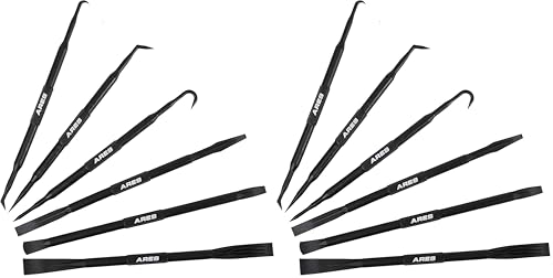 ares 16003-6-piece non-marring pick and prybar set - protects fasteners o-rings seals gaskets and trim on automotive and electronics applications during use pack of 2