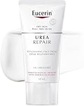 EUCERIN Urea Repair Replenishing Day Face Cream for Dry to Very Dry Skin | Face, 50mL | 5% Urea Cream | Lactate Cream | Fragrance-free Cream | Non-Greasy Cream | Recommended Brand by Dermatologists