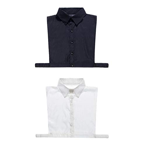 Esquirla 2x Coleira Falsa Removível para Senhora Colar Falso Colar de Lapela Blusa Gargantilha