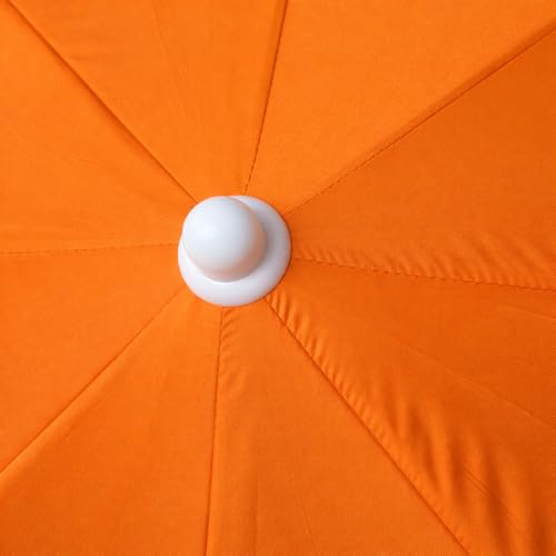 Image of 7 Feet Big Size Windproof Cantilever Patio Umbrella UV Protection Waterproof (Orange)