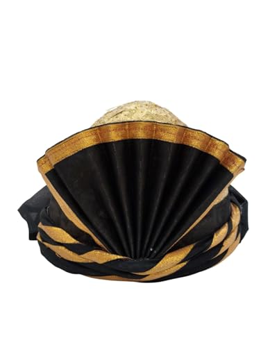 Image of BookMyCostume Traditional Indian Turban, Safa & Pagdi Collection - Ethnic Royal Headwear, Cultural Event & Fancy Dress Costumes | Ideal for Barati, Folk Dance & Themed Functions for Boys, Men & Adults