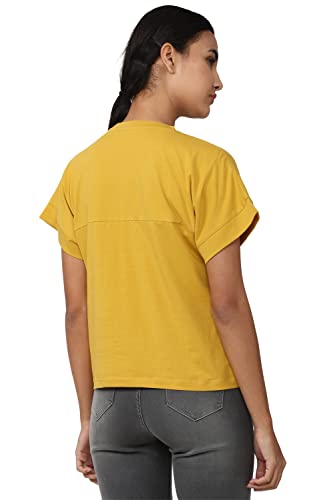 Image of Van Heusen Women's Cotton Regular Fit Half Sleeve Crew Neck Casual Regular Comfort Fit T-Shirt