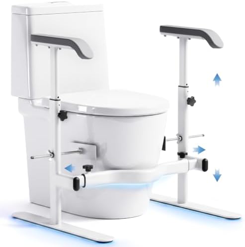 Ablecare Toilet Safety Rails for Seniors, Toilet Safety Frame & Rails