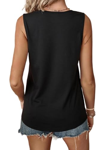 Remidoo Women's Rock Ripped Tank Top Distressed Cut Out Sleeveless Shirt2