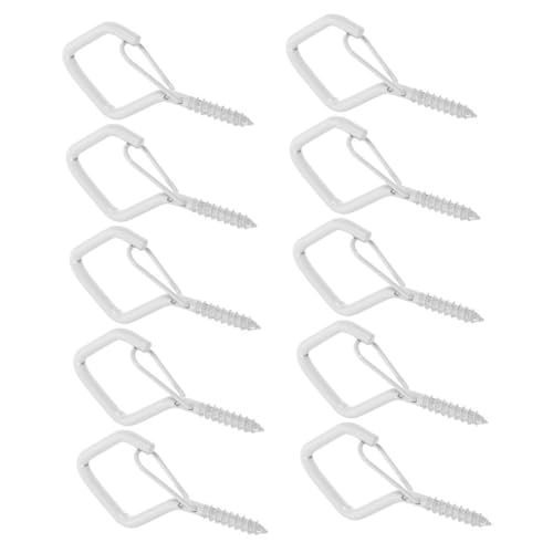 Unomor 20pcs Spring Buckle Screw Hooks for Outdoor Lighting Heavy Duty Hooks Eye Screw Versatile for Ceiling Wall and Outdoor Decorative Use
