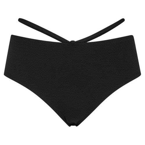 HUGO Big Logo String Detail High Waisted Bikini Bottom Bragas de Bikini Mujer