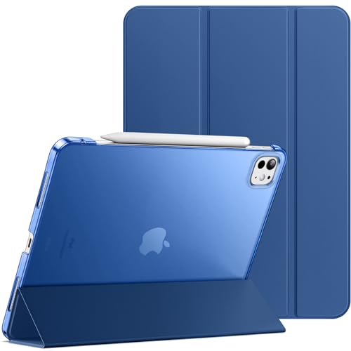 Image of JETech Cover Case for iPad Pro 13-Inch M4 (2024), Slim Stand Hard Back Shell Smart Cover with Auto Wake /Sleep (Navy)