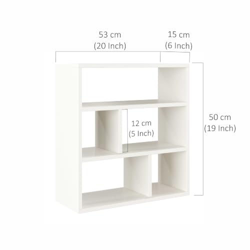 Image of FURNEASER Wall Shelves for Living Room, Hanging Decoration & Corner Display Shelf, Modern & Stylish Bookcase Bookshelf for Home Office Wall Decoration (EN2)
