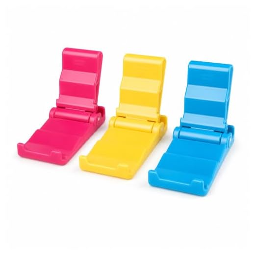 3 Pcs Foldable Cell Phone Stands, Plastic Desktop Phone Holder Bracket, Portable & Mini, Random Color, 6.5x6x5CM