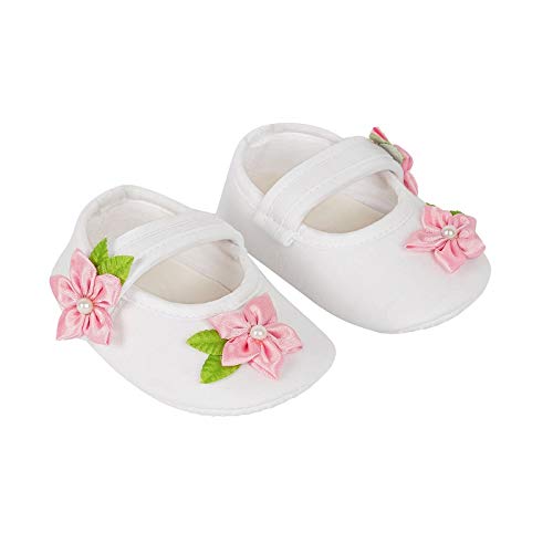 Rsmart-Baby-Girls-Rose-Bootie-Shoes-White-Baby-Child-Bootie