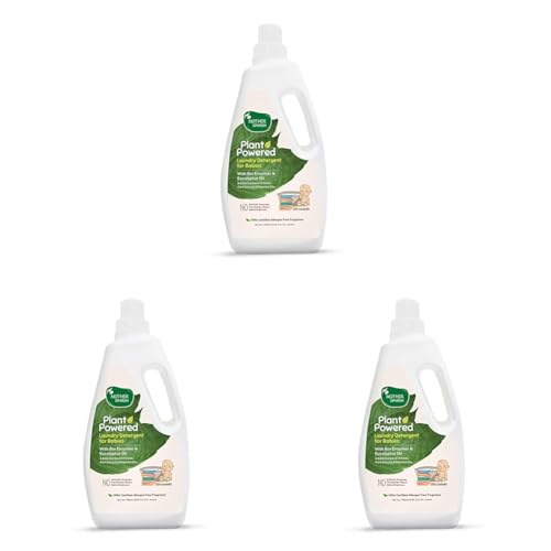Image of Mother Sparsh Plant Powered Baby Laundry Liquid Detergent With Bio - Enzymes and Eucalyptus Oil | Without Dyes & Optical Brighteners -1 Litre (Pack of 3)