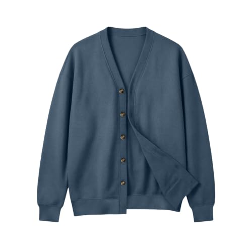 Mens Sweatshirt Cardigan Button Down Sweater Oversized Fall Light Jackets - image 4