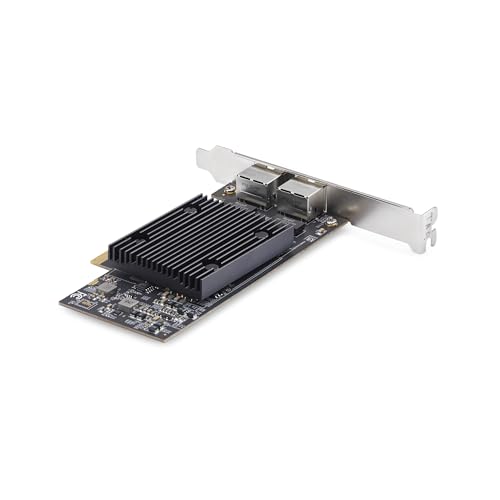 Image of StarTech 2-Port PCIe 10Gb Ethernet Network Card, TAA (PR210B-NETWORK-CARD) | 10GBASE-T, BCM57416 Chipset, Windows and Linux, NIC Card