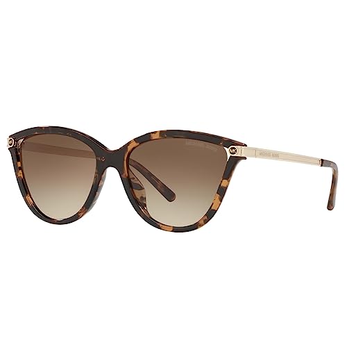 Michael Kors Women's MK2139U Tulum Universal Fit Cat Eye Sunglasses, Dark Tortoise, 54mm