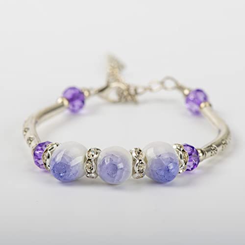 Bracelets perles céramique craquelée style classique vintage