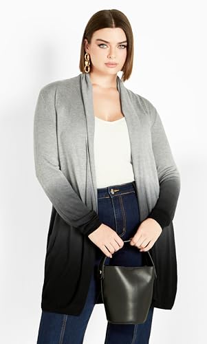 Image of Avenue Women's Plus Size Mina Dip Dye Cardigan
