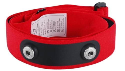 Rich Green Valley Heart Rate Monitor Chest Strap for myzone Replacement Strap Compatible with MYZONE MZ-3 MZ-1 Strap SweatProof & Waterproof Pro Chest Belt (Red Medium)