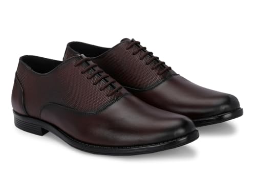 Image of MACTREE Men's Genuine Leather Derby Lace Up Formal Shoes