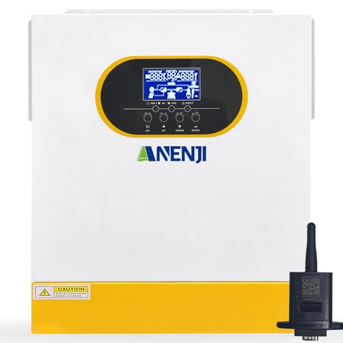 3500W Solar Hybrid Wechselrichter 24Vdc zu 230Vac, Pure Sine Wave, mit 100A MPPT Regler, 98%...