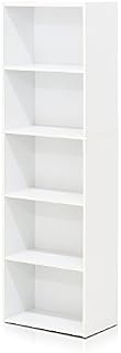 Furinno 11055WH 5-Tier Reversible Color Open Shelf Bookcase , White