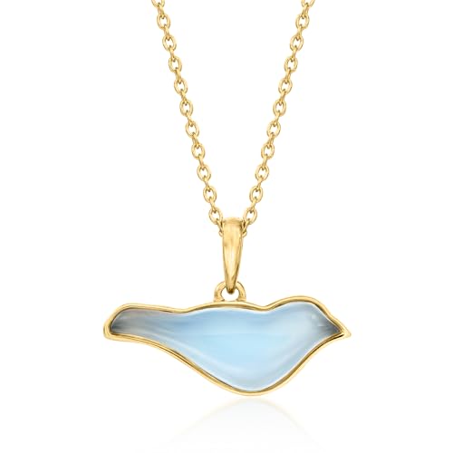Ross-Simons Blue Chalcedony Bird Pendant...