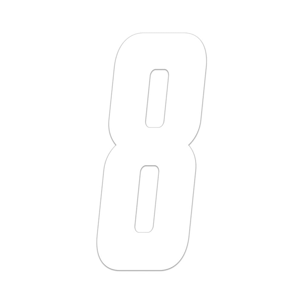 Quattroerre Cross Number 8, h 10 cm, White