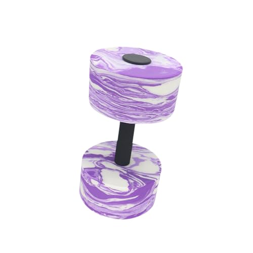 Colaxi Pool Exercise Dumbbell Water Exercise Water Sports Fitness Tool Barbells Water Aerobic EVA Foam Dumbbell for Adults Kids, violet white