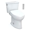 Drake Modern 2-Piece 1.28 GPF Single Flush Elongated Standard Height Toilet in Cotton White, SoftClose Seat Included