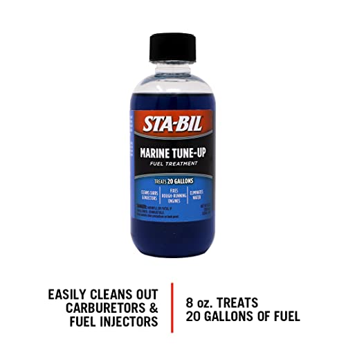 Image of STA-BIL Marine Tune-Up Fuel Treatment, 8 oz | Treats 20 gallons. Cleans fuel systems, removes water, and restores performance.