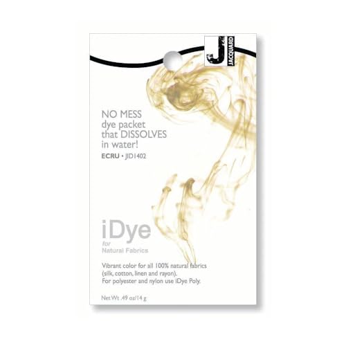 Jacquard iDye   Tinte para tela, color crudo para textiles de fibra natural, 14 g, paquete sin ensuciar