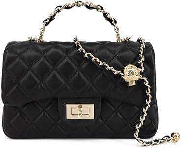 Small Quilted Crossbody Bags for Women,Leather Shoulder Bag with ...