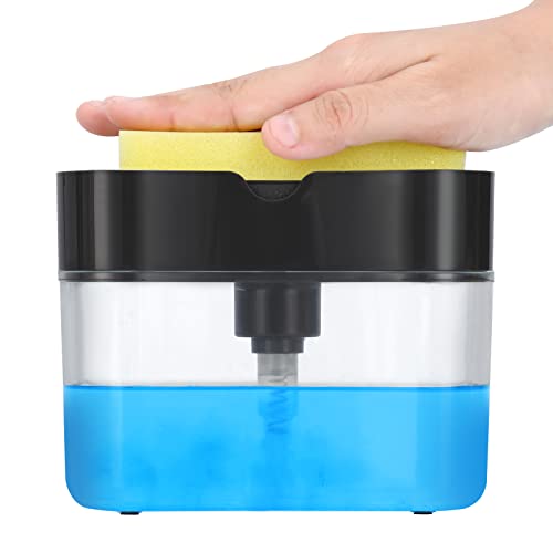 Image of New 2026 Version Premium Quality Dish Soap Dispenser - Countertop Kitchen Soap Dispenser, Sink Dish Washing Soap Dispenser 13 Ounces (Sponge Included)