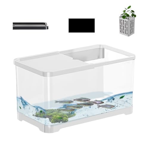 Fischtank -Starter -Kits - Fischtank Eingerichtet | Aquarium Starter Kit, Kleines Aquarium Dekoratives Salzwasseraquarium -Set, Kreatives Fischaquarium Mit Korb, Vielseitige Fischtanks Für Quallen, Gu