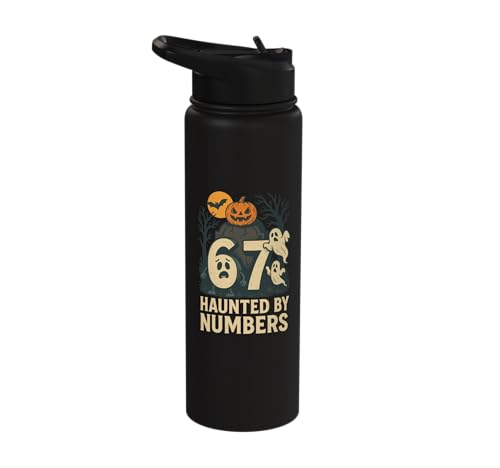 Haunted 6x7 Funny Math Halloween Teacher Student Meme Stainless Steel Insulated Water Bottle