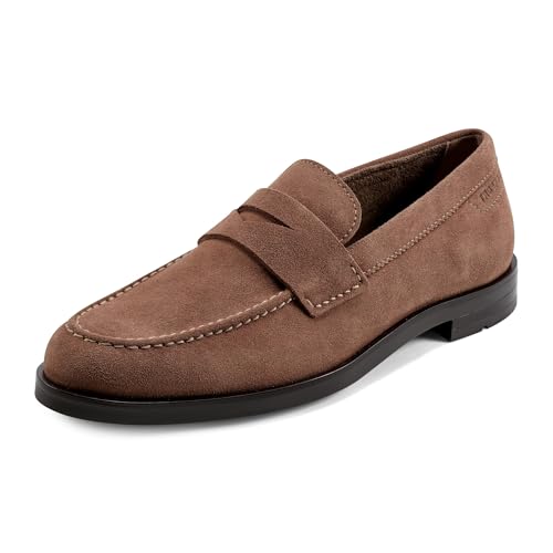Rockport Mocasines Sutton Penny para hombre, Gris Topo Gamuza (Taupe Suede), 40 EU