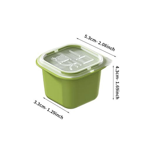 Molde para cubitos de hielo de silicona verde miniatura 2