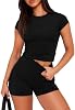 Conjunto de dos piezas para mujer, lounge, casual de verano, shorts a juego 2