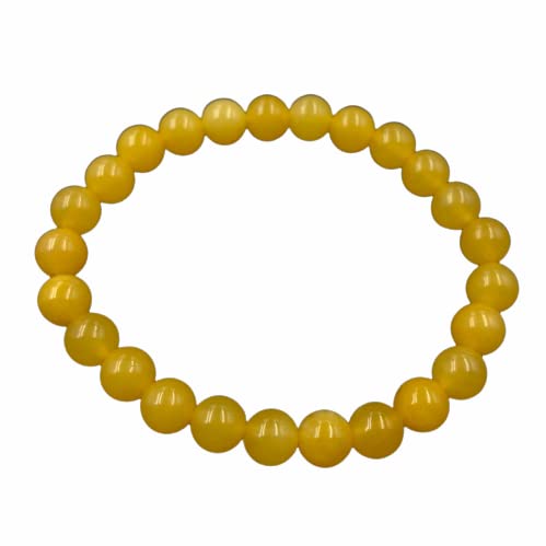Bracelet jade jaune foncé naturel, bijou bien-être pour votre quotidien
