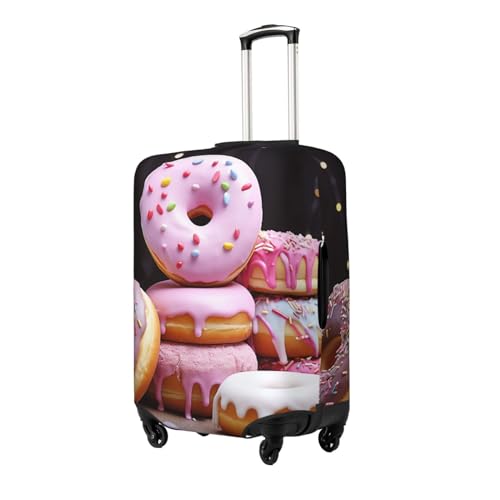 Travel Luggage Cover Elastic Anti-Scratch Suitcase Protector Washable Travel Suitcase Cover Donut Cake Luggage Protector Fits 18-32 Inch Suitcase2